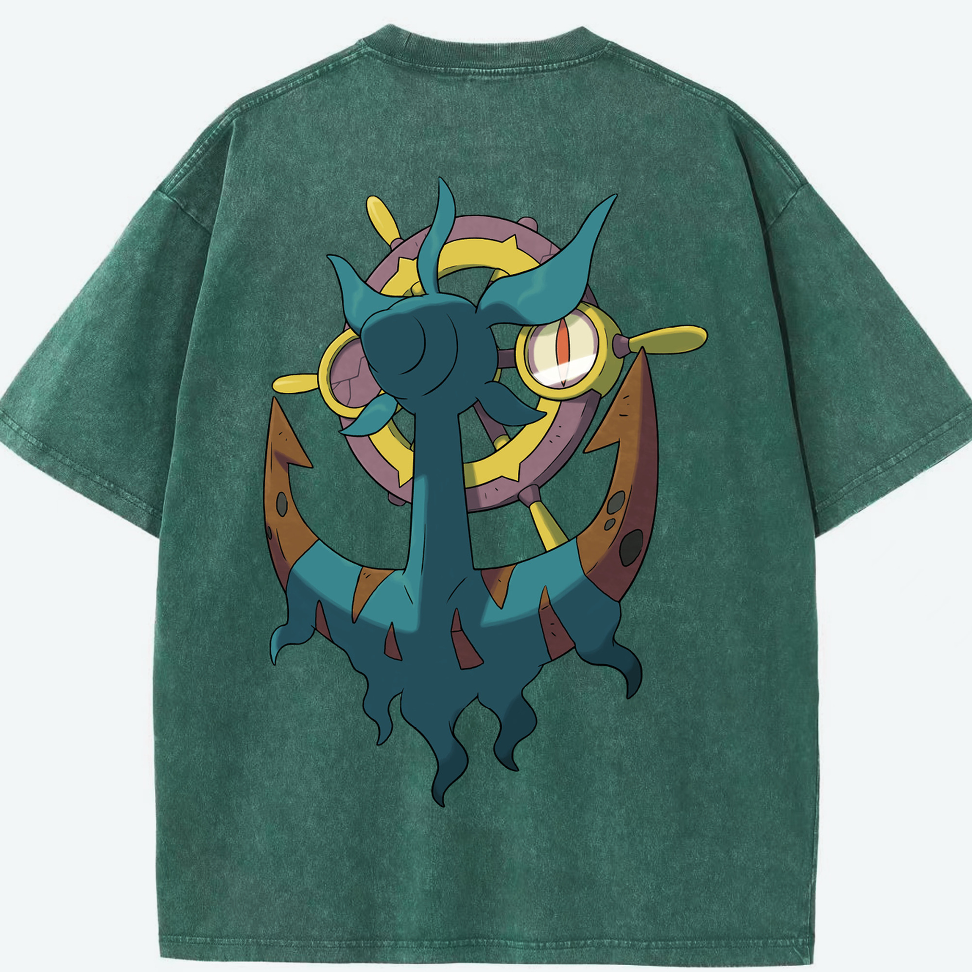 （画像用） ポケットモンスター Pokémon 綿100% ヴィンテージ風 半袖Tシャツ（背面プリント）
